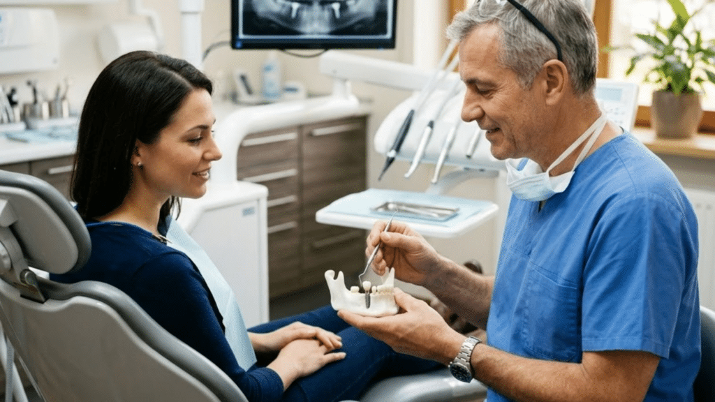 oral surgeon vs general dentist performing dental implants in Napa CA consultation and procedure comparison